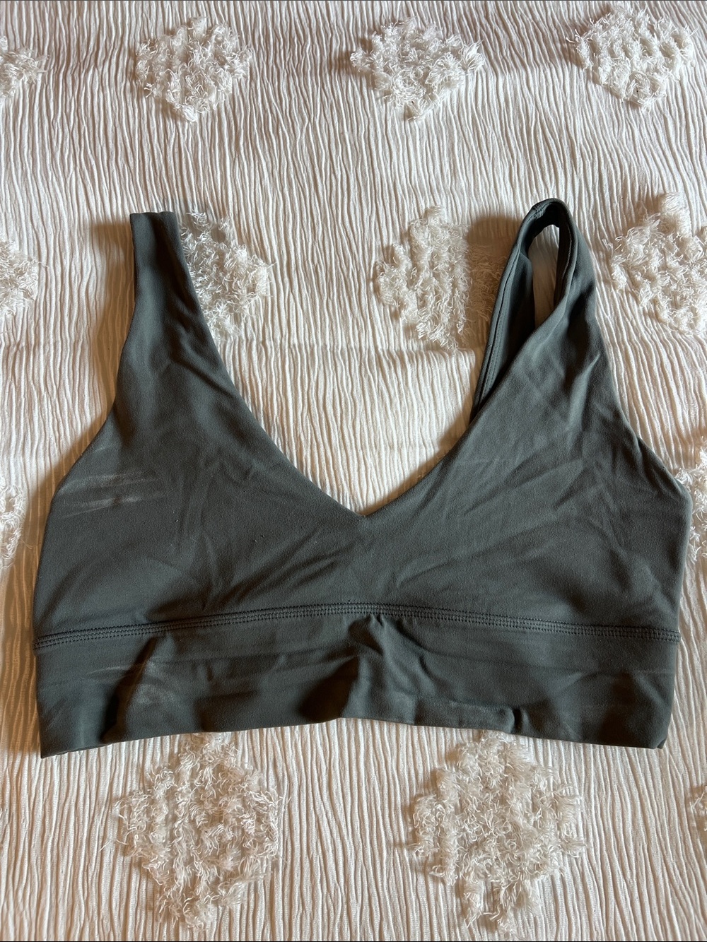Everyday V-Neck Bralette in Olive Green